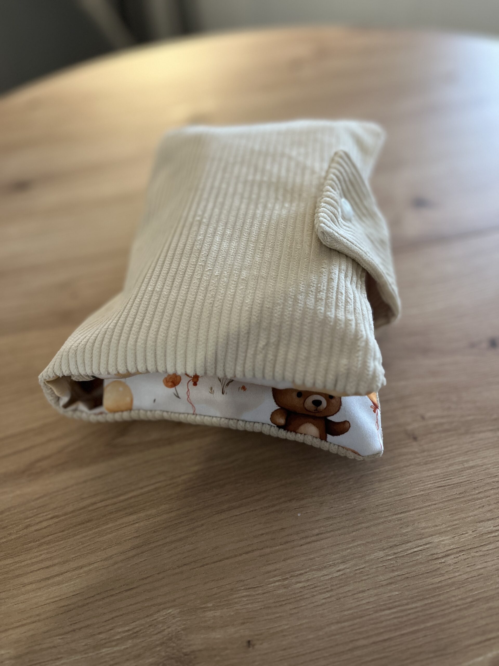 Bézs kordbársony pelenkázó neszeszer őzikés belsővel - Image 5